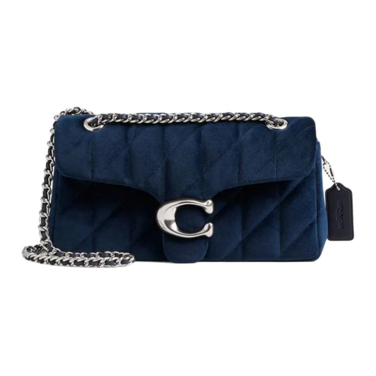 Coach Tabby 26 Logo Fabric Crossbody Shoulder Bag Medium Women Bags Blue CW607-LHVDQ