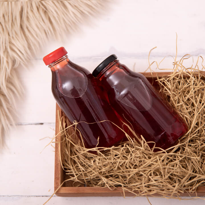 Bottle for juice, juice, syrup, juices, bottles for preserves 330ml + LID fi 33