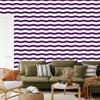 Striped Wallpaper White and Plum for Living Room and Bedroom 50x1000