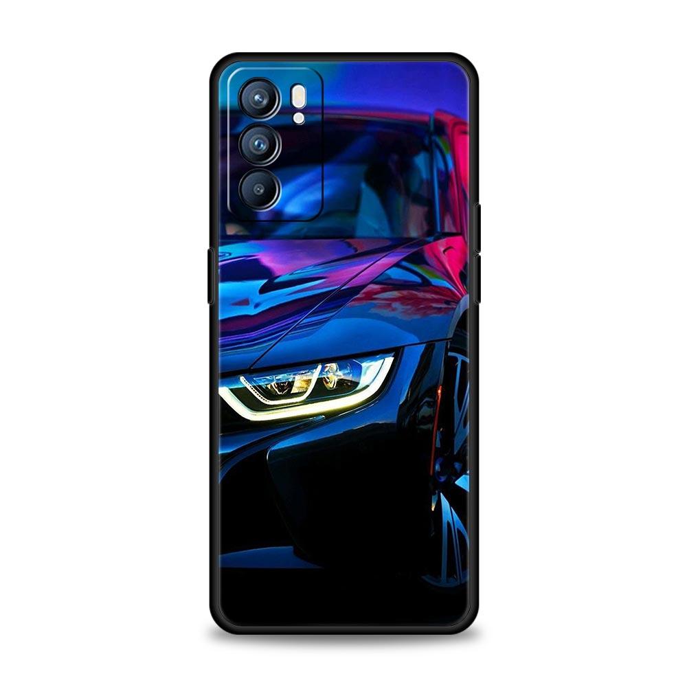 Синий, красный спортивный автомобиль JDM для Oppo Reno7 Reno6 Pro Plus A54 5G, чехол для телефона Find X6 X5 A53 A52 A9 A15 A95 A17 A16 A76 A74 A57, чехол