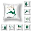 Зеленая наволочка, рождественское украшение для дома, диванная наволочка, Рождественская елка, принт оленя, наволочка
