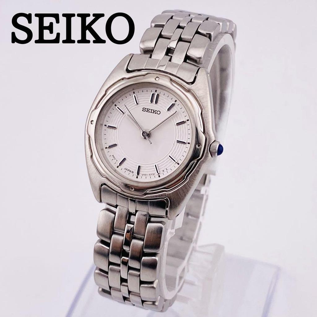 [USED] Rare SEIKO Women's QZ Silver Watch with Battery 2434