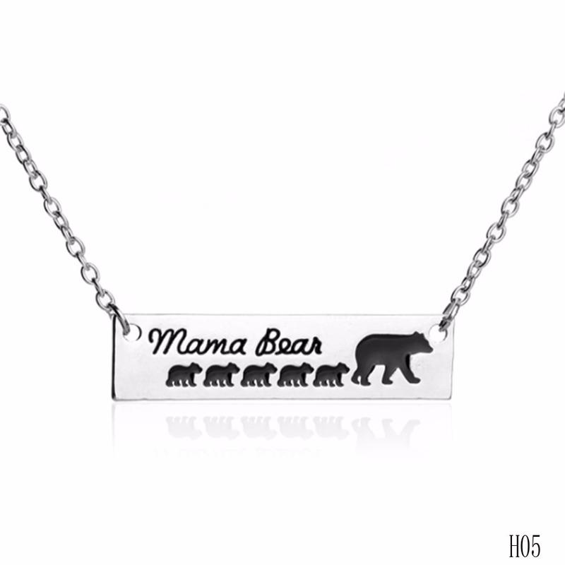 Милое семейное ожерелье с мишкой для мамы и ребенка, ожерелье-бар, подарок на день матери, сладкий подарок для мамы