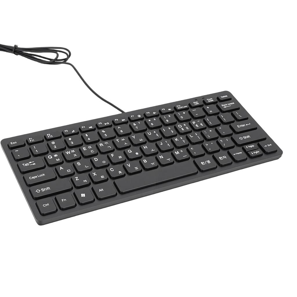 Проводная корейская клавиатура 78 клавиш Влагозащищенная USB Plug and Play Тонкая легкая клавиатура для ПК ноутбука
