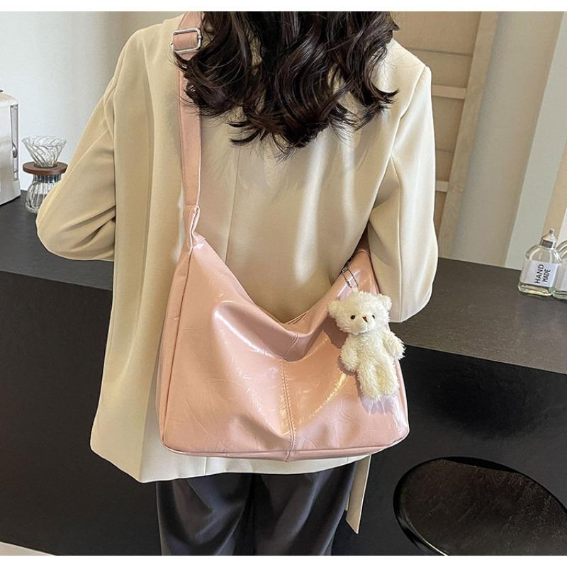 Низкопрофильный дизайн, мягкая кожа, большая вместительная сумка через плечо, новинка 2024 года, модная универсальная повседневная сумка на плечо для путешествий