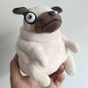 Мягкая игрушка в виде мопса, плюшевая кукла, мягкая игрушка в виде щенка, очаровательная маленькая игрушка в виде мопса с большими глазами, подарок для любителей собак