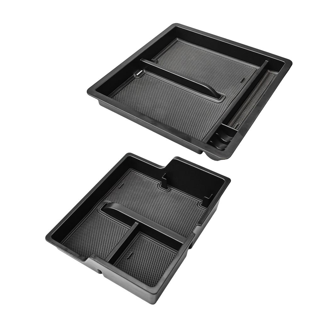 Middle Center Console Organizer For 2025-2025 Chevy Silverado EV Work Truck (WT) Front Center Console Storage Armrest Box Tray