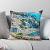 Capri Island Italy Square Pillowcase Polyester Linen Velvet Creative Zip Decor Car Cushion Cover