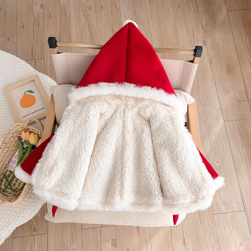 Зимняя бархатная накидка для девочек - ветрозащитная шаль принцессы для новорожденных