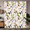 2Pc Autumn Leaves Watercolor Pattern Curtains, Polyester Fabric, Machine Washable, Suitable For Bedroom, Living Room Decoration