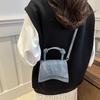 Elegant Women's Casual Pu Handbag Stylish Solid Color Small Square Bag For Fall
