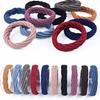 10Pcs Thick Rubber Bands Elastic Ponytail Holder Solid Color Hair Rope  Women