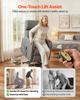 VEVOR Power Lift Recliner Chair, Electric Lift Chair for Elderly, Infinite Position Adjustment, Linen Fabric, High-Resilience Foam, with Side Pockets
