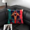 Racing Cool Cushion Cover Natural Linen Organic Fabric DoubleSided Printing Sofa Home Decor Gift Pillow Case