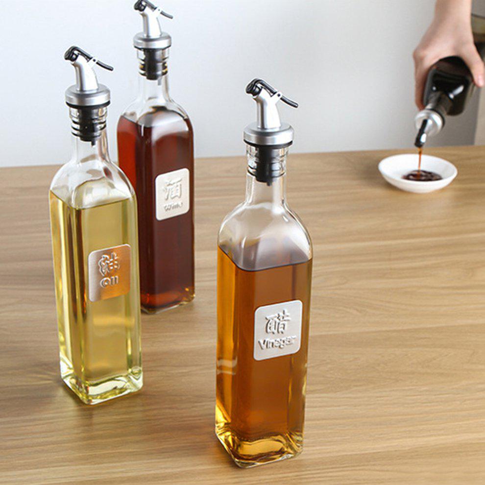 Бутылка для уксуса/вина/масла/ соевого соуса стеклянная с дозатором