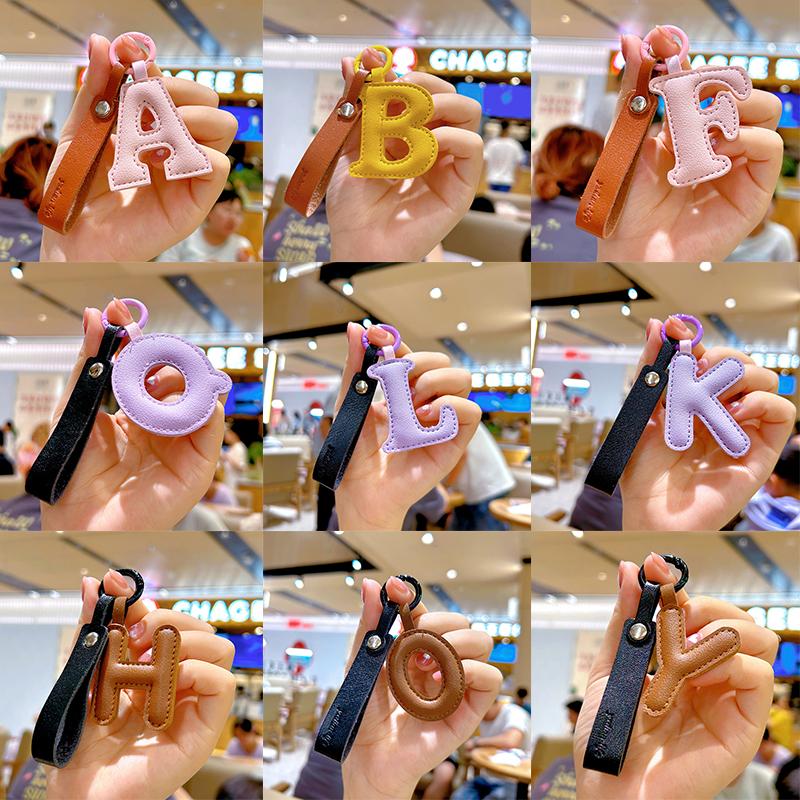 Женский модный брелок, брелки с английскими буквами, подвески из искусственной кожи, подарки для девочек, сумки, украшения
