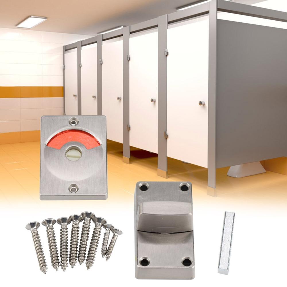 Secure Door Indicator Lock Stainless Steel Door Bolt Latch Privacy Door Lock Public Restroom