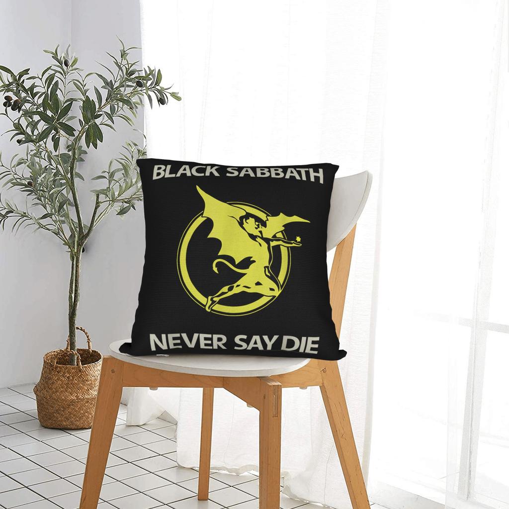 Black Sabbath Never Say Die Наволочка с рисунком дьявола Графическая наволочка Ретро Модные наволочки для стула Дивана Домашний декор