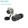 EW-LP20 Waterproof M20 Power Aviation Connector 2 3 4 5 7 9 12 Pin Plug Socket Panel Adapter Industry Signal Rransceiver Radio