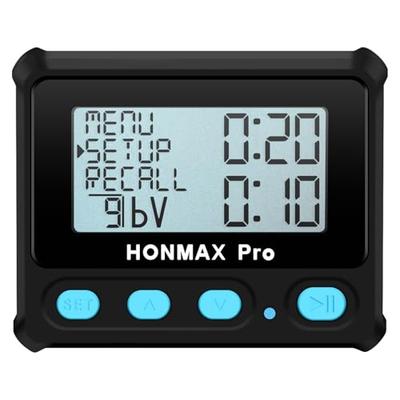 HONMAX 8100 Профессиональный интервальный таймер/секундомер с подсветкой, зарядкой USB-C и часами (черный)