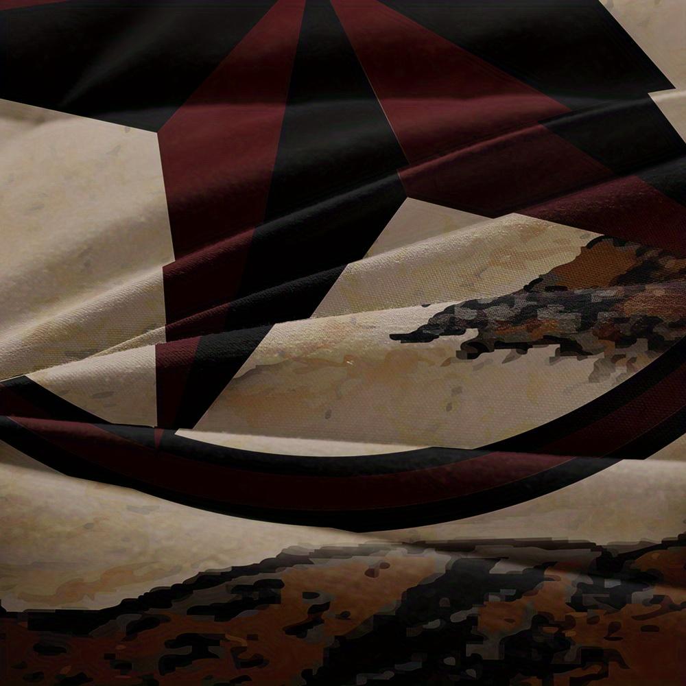 Комплект пододеяльников из 3 предметов, Постельное белье с принтом в деревенском западном стиле, Ковбой, Рыцарь, Мягкий удобный пододеяльник, Для спальни, Гостевой комнаты