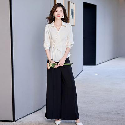 Осенняя одежда сочетается в полный комплект из двух наборов, одежда для свадебного банкета свекрови, новые платья, модные костюмы для мамы.