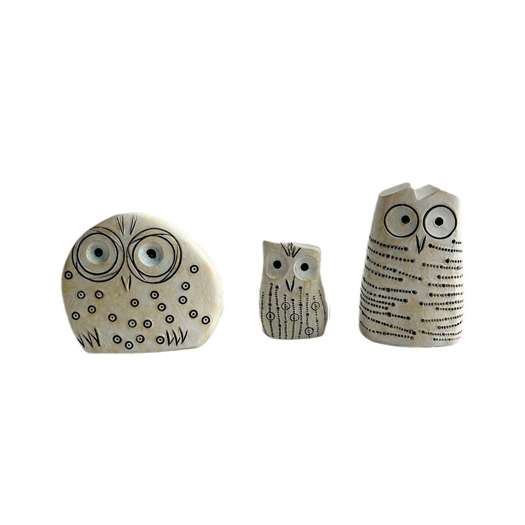 New creative owl decoration statue sculpture set is used for bookshelf decoration home balcony decoration