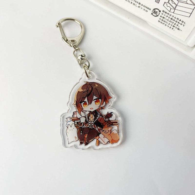 Подвеска-брелок Genshin Impact Game Наксида Венди Чжун Лижун Кэ Ли, Рассеянные солдаты, Генерал Гром, Инь