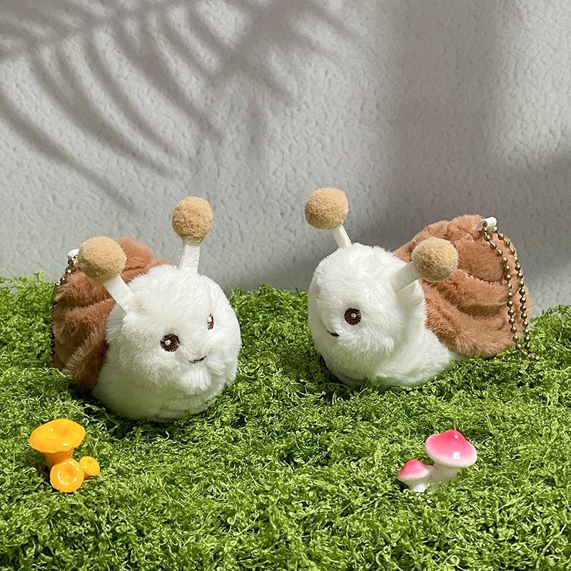New Brown Snail Fashion Bag Pendant Cute Plush Snail ,Soft Stuffed Plush for Backpack,Purse Bag Charm