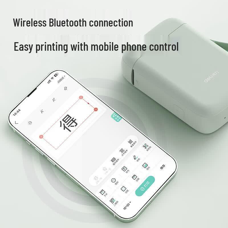 Deli Q1A Portable Bluetooth Thermal Label Printer CN plug (adapter included)