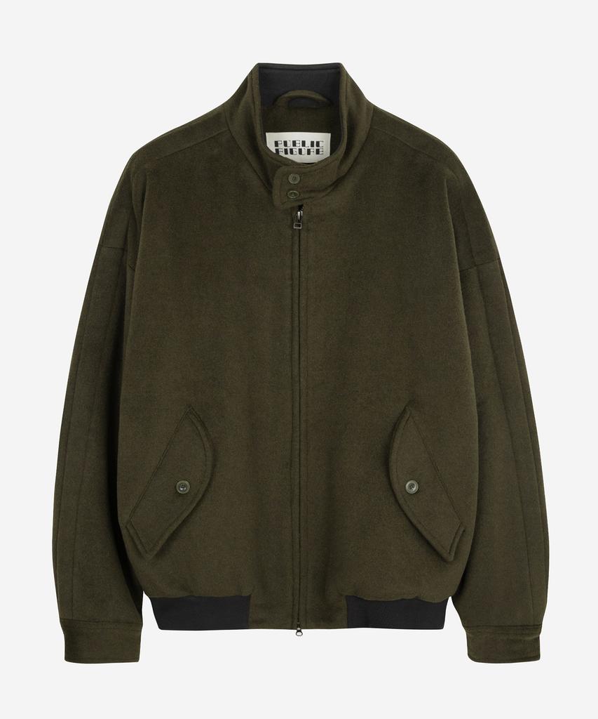 Мужская куртка Harrington из смесовой шерсти Publicfigure_Хаки
