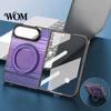 Retro Ethnic Style Cover Magnetic Folding Phone Case for iPhone18 Fold with 360 Degree Rotating Stand Anti-drop Scratch Resistant And Screen