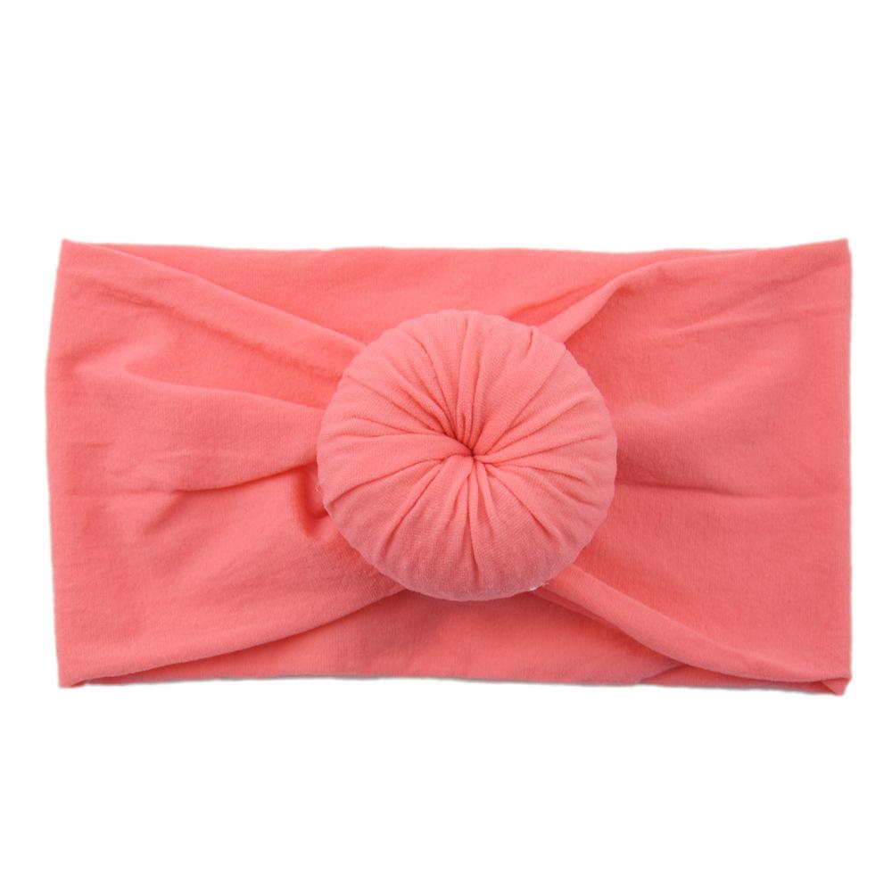 Детские головные уборы из нейлона, широкие детские аксессуары для волос, мягкие чулки с шариками, повязка на голову для малышей из нейлона, повязка на голову в виде пончика