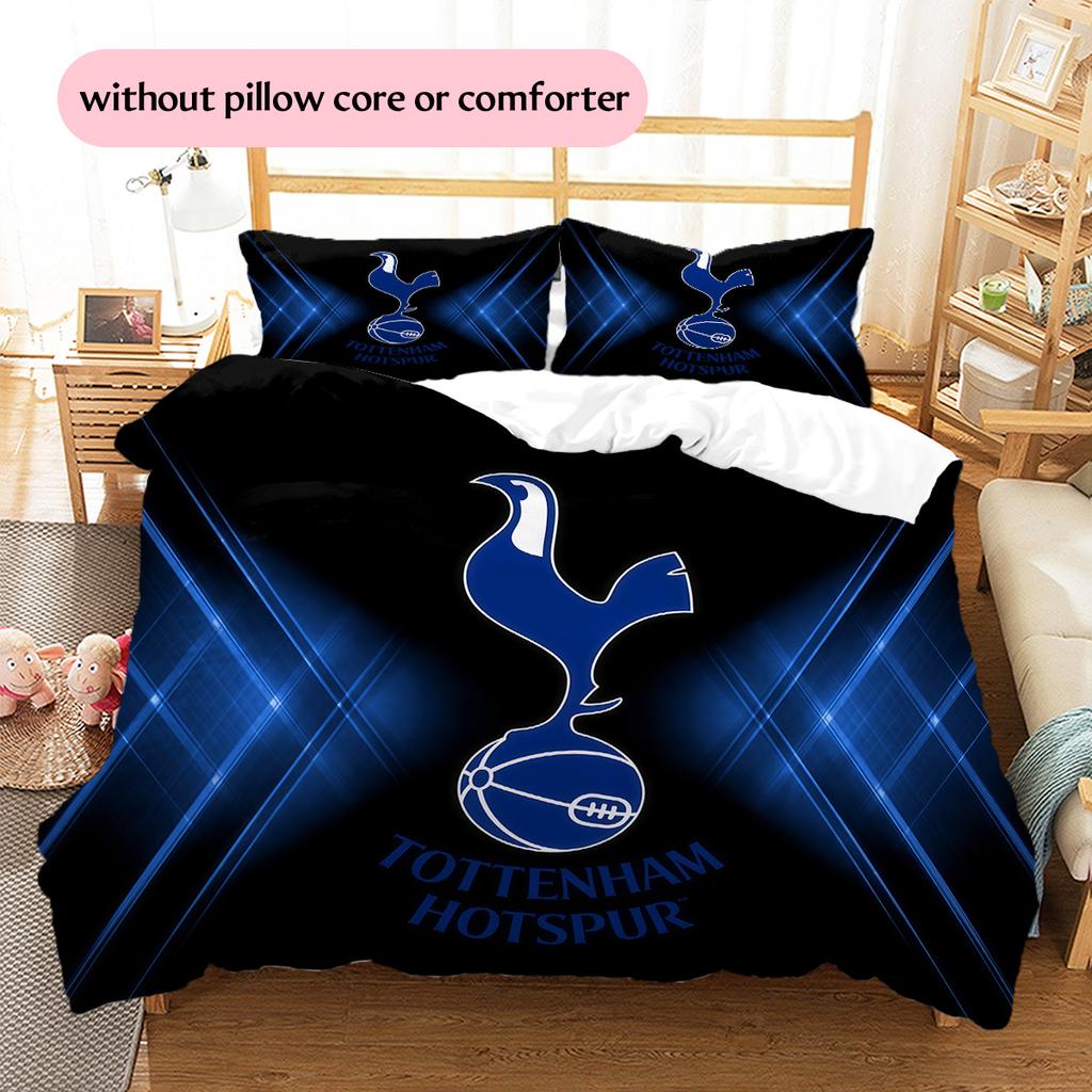 Tottenham Hotspur Pattern Bedding Quilt Set Home Decoration Gift (1 * duvet cover + 2 * pillowcase without core)