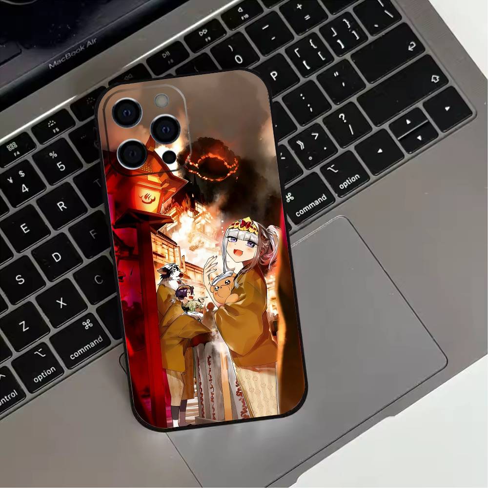 Sleepy Demon C-Castle Phone Case For iPhone 17,16,15,14,13,12,11 Plus,Pro Max,XS,Soft Silicone Black Cover