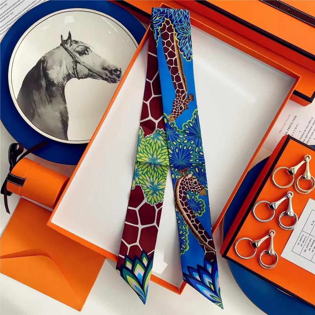 100% Mulberry Silk Ribbon Long Hair Bows Scarf Headscarf Fashion Hair Ties Ribbons Multifunctional Headband Bandana Hair