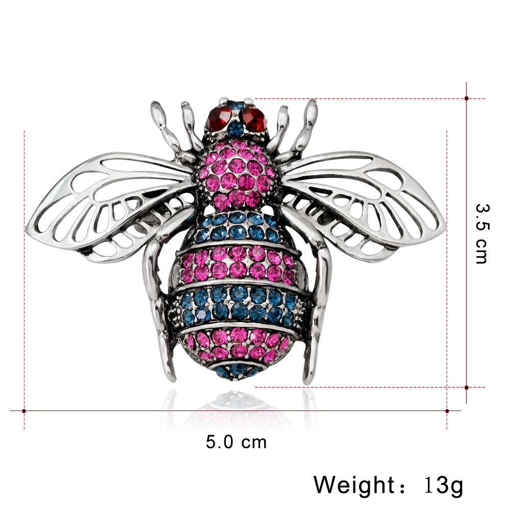 Brooch, Animal, Fashion Alloy Diamond Bee Brooch, Insect Collection Ladies Corsage