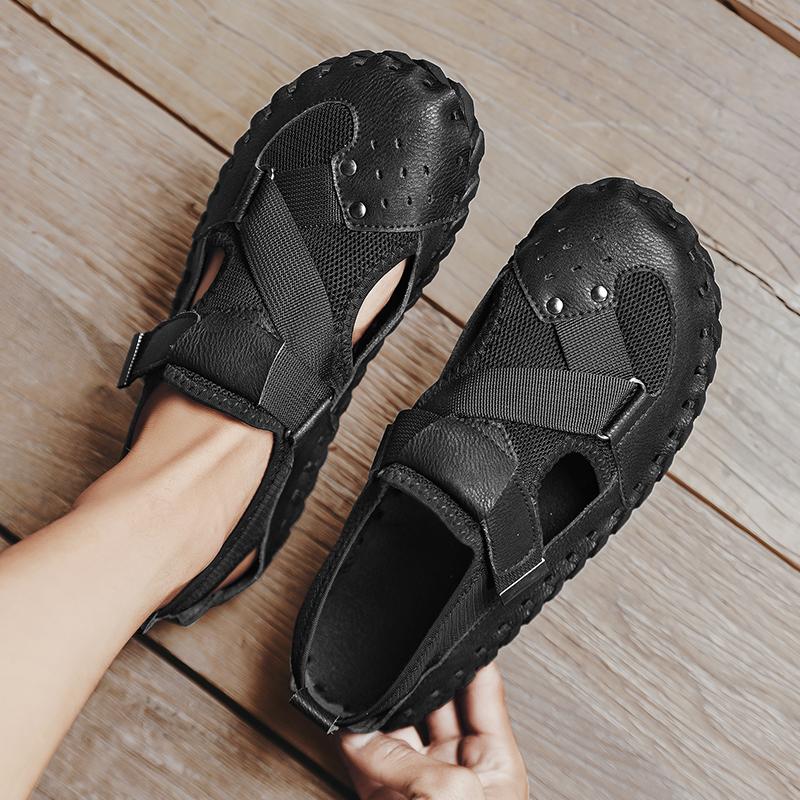 Men Sandals 2024 Brand Designer Shoes Outdoor Beach Slippers for Men Casual Shoes High Quality Non Slip Black/beige Man Slippers