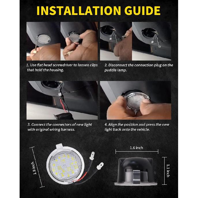 Светодиодные фонари подсветки боковых зеркал, совместимые с Ford F150 Explorer Edge Expedition Flex Taurus X, аксессуары для замены указателей поворота на зеркалах