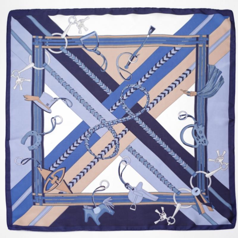 Shop Silk Filling Premium Scarf Navy Lmd Wsc 0374