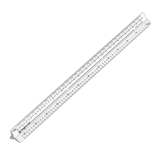 Niigata Seiki SK Made in Japan Triangular Scale, Kaidan Scale, for Architects, 30cm, TSB-30KD