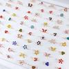 12Pcs Women Rings Crystal Wedding Jewelry Alloy Rings