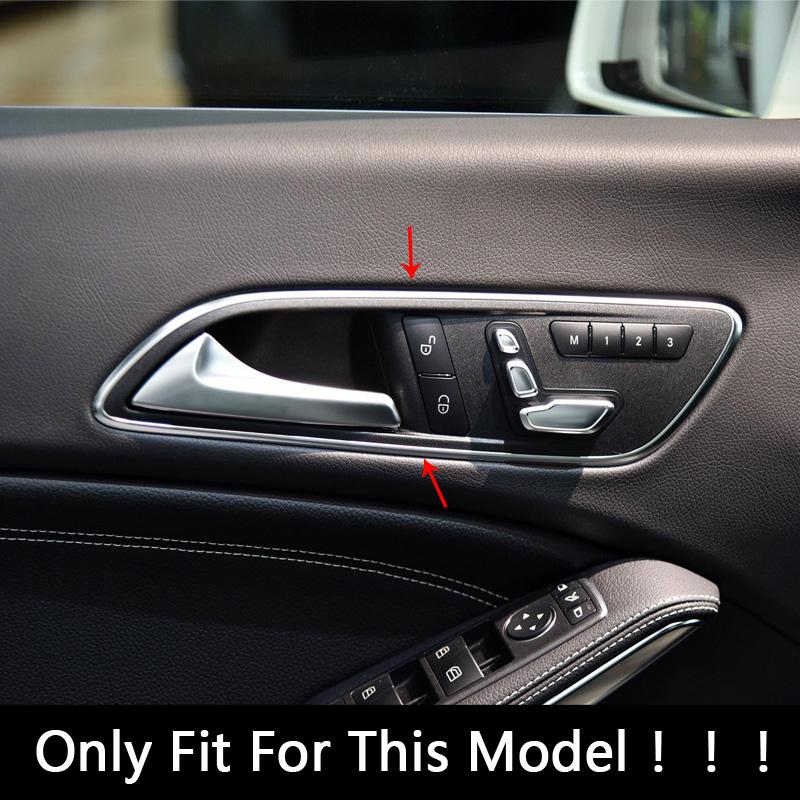 Цвет карбонового волокна Накладка на внутреннюю ручку двери Защитная накладка на чашу двери Отделка для Mercedes Benz C117 X156 W176 CLA GLA A Class 2013-2018