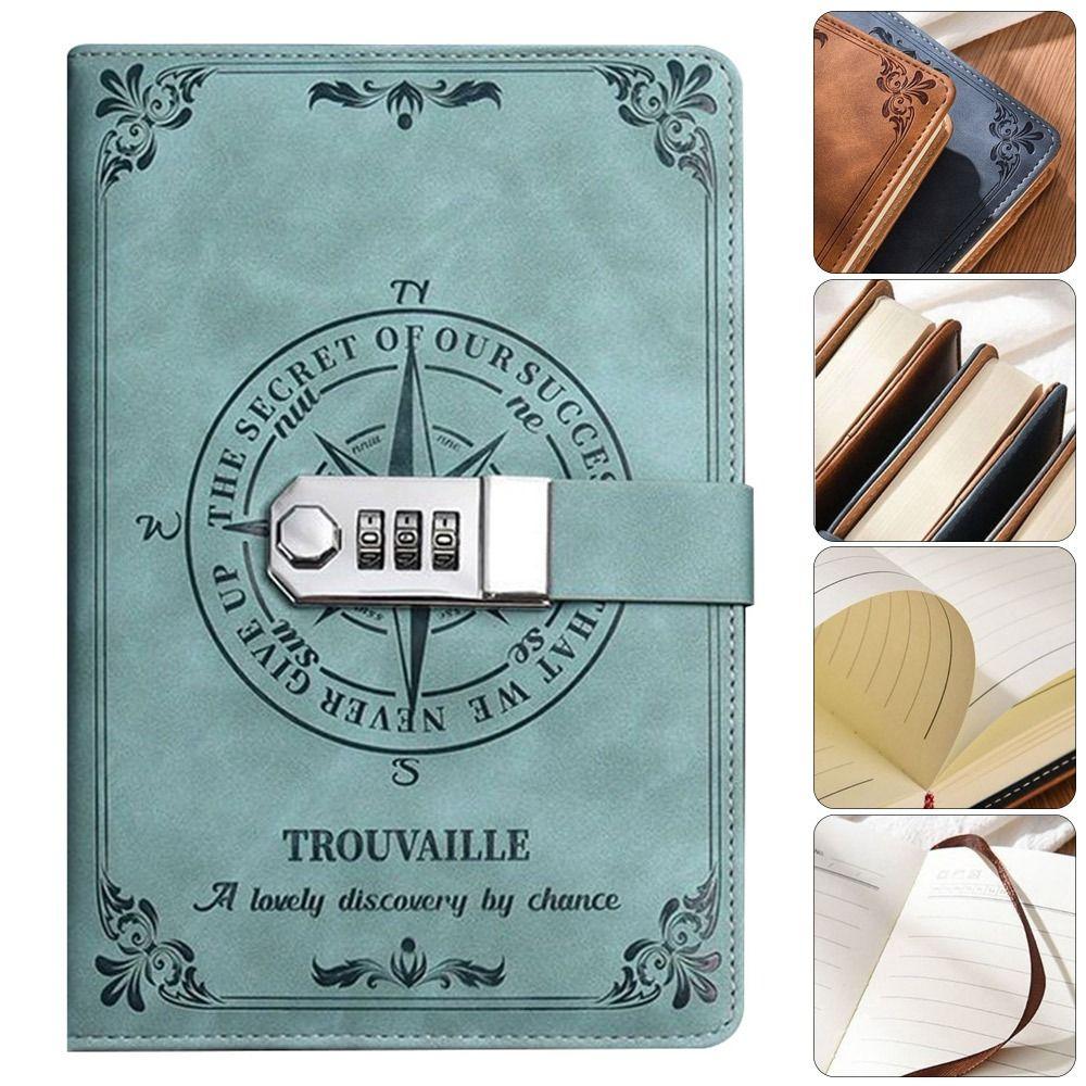 PU Leather Notepad 200-Page School Office Supplies Creative Diary Notebook