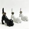 Керамическая фигурка собаки Декоративная скульптура Статуэтка животного Домашнее украшение Для внутреннего размещения Коллекционная