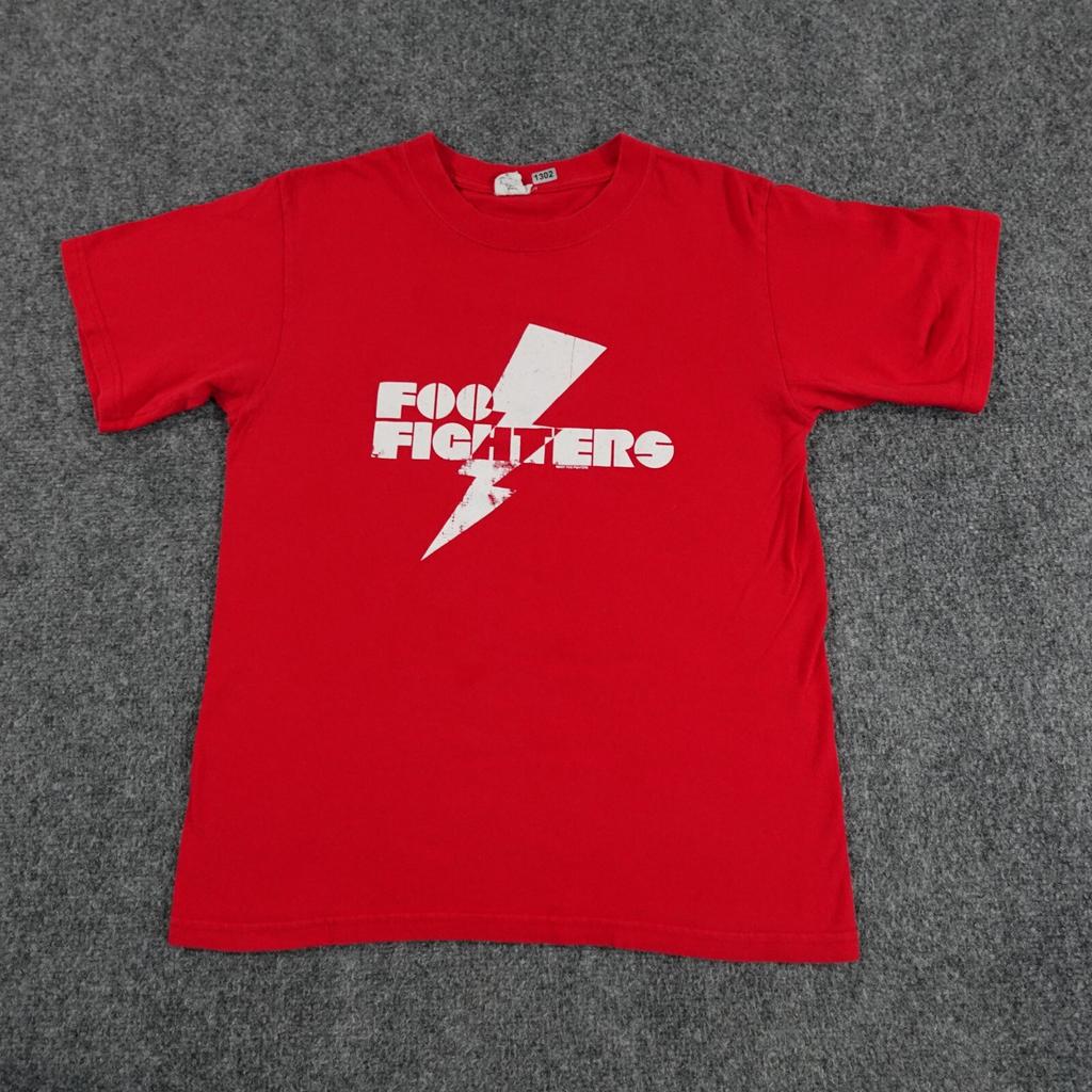 Vintage Foo Fighters Shirt Mens S Red Logo Rock Grunge Band Concert Y2K 9302