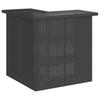 5 Piece Garden Bar Set with Cushions Black Poly Rattan