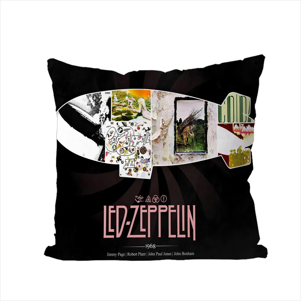 Band LLed ZZeppelin Pillow Case For Car Sofa Decorative Home Doublesided Print Plush Square Throw Pillow Cushion Cover
