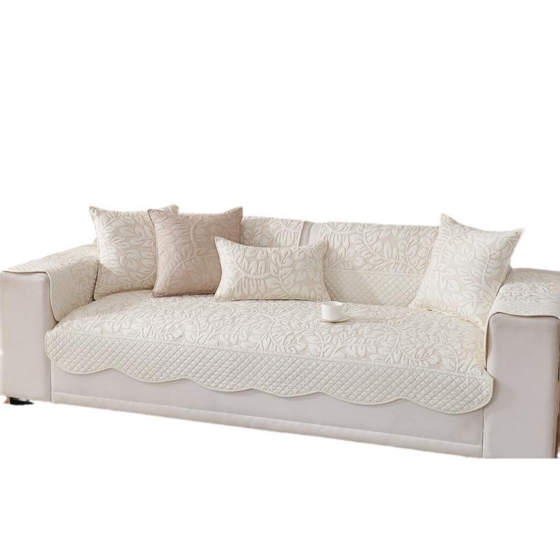 French Cream Style Sofa Cushion Pure Cotton Four Seasons Universal Non-Slip Retro Cushion Sofa Cover Cover Cloth Backrest Towel