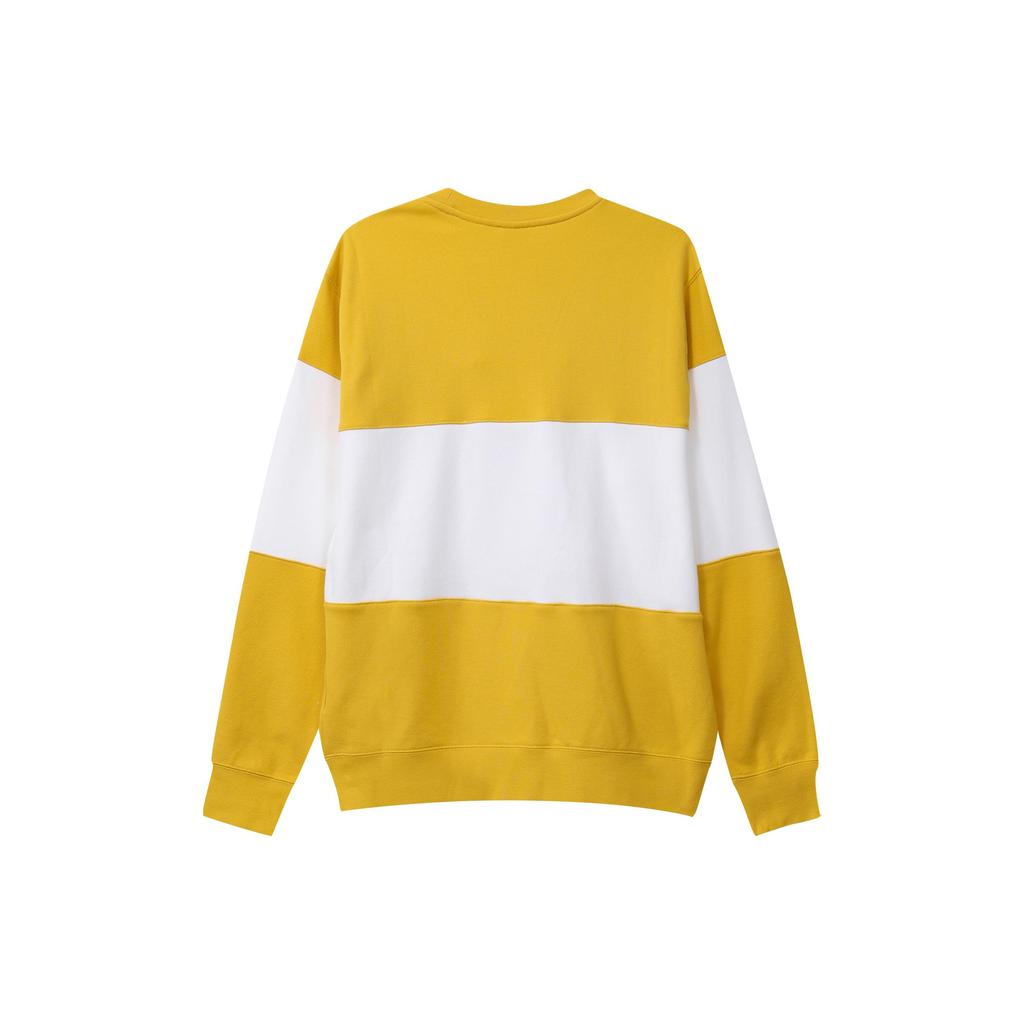 Nike Повседневная толстовка с круглым вырезом и принтом логотипа, цветные блоки, мужские топы, желтый FB7849-709